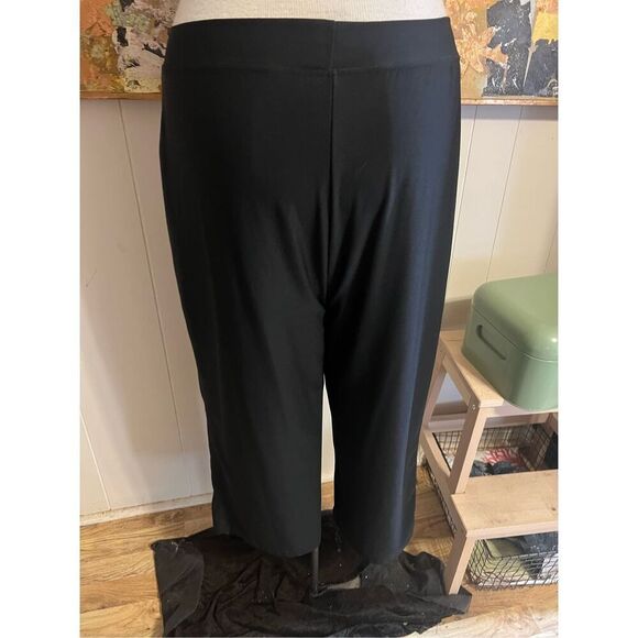 Spanx cropped wide leg power mesh black pants M - Picture 3 of 5